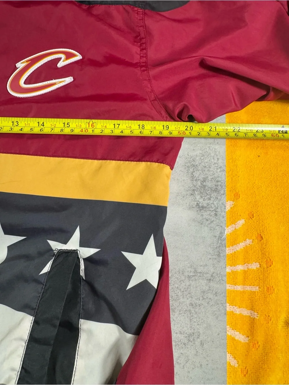 NBA Kids Maroon, Black, Gold & White Star Stripe Zip Jacket